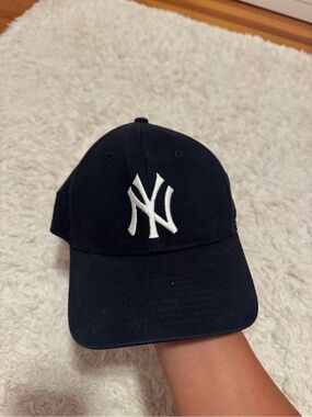 Navy Baseball Cap with White Logo